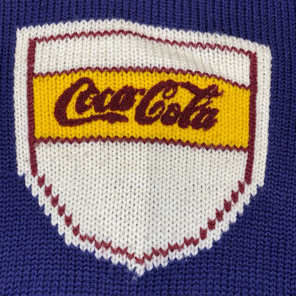 Vintage Coca - Cola Blue Sweater Unique Rare - Picture 2 of 6